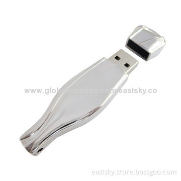 Metal USB Flash Drive, 64MB to 32GB Memory Capacity, Personalized Logo Available